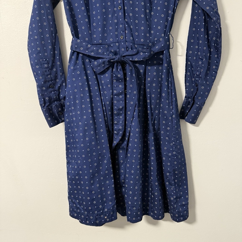 Brooks Brothers Navy Blue Patterned Dress - Picture 4 of 12